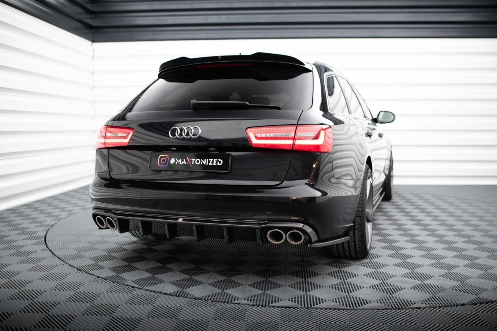 Rear Valance compatible with Audi A6 Sedan / Avant C7 (Double Exhaust On Both Sides Version)
