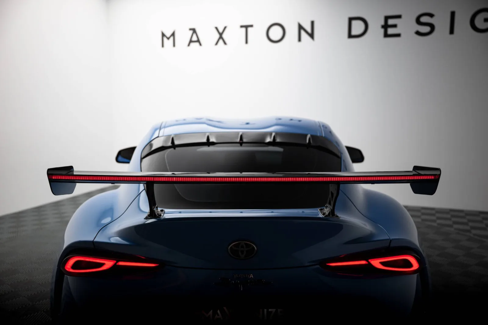 Carbon Spoiler With External Brackets + LED compatible with Toyota Supra Mk5