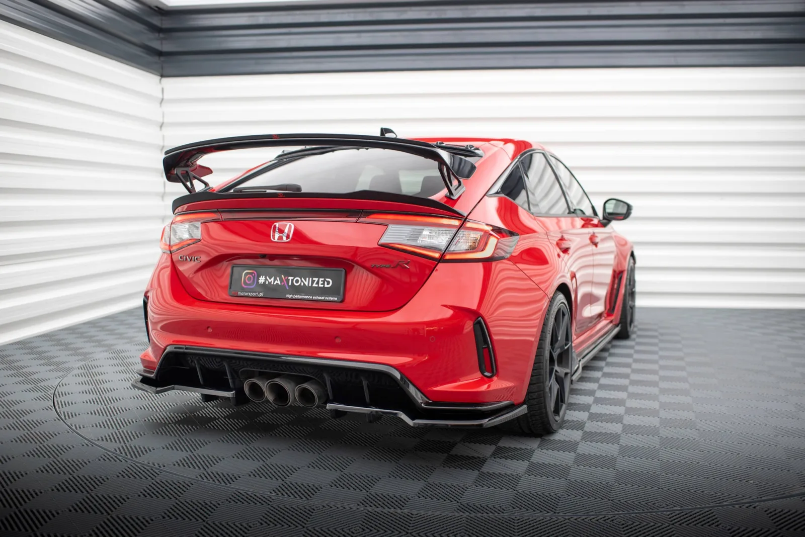 Rear Splitter (With Diffuser) V.1 compatible with Honda Civic Type-R Mk 11