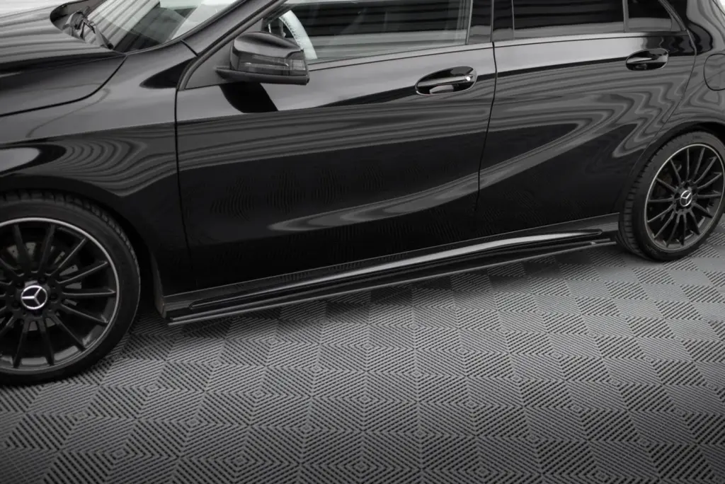 Side Skirts Diffusers Street Pro compatible with Mercedes-Benz A AMG-Line W176 Facelift