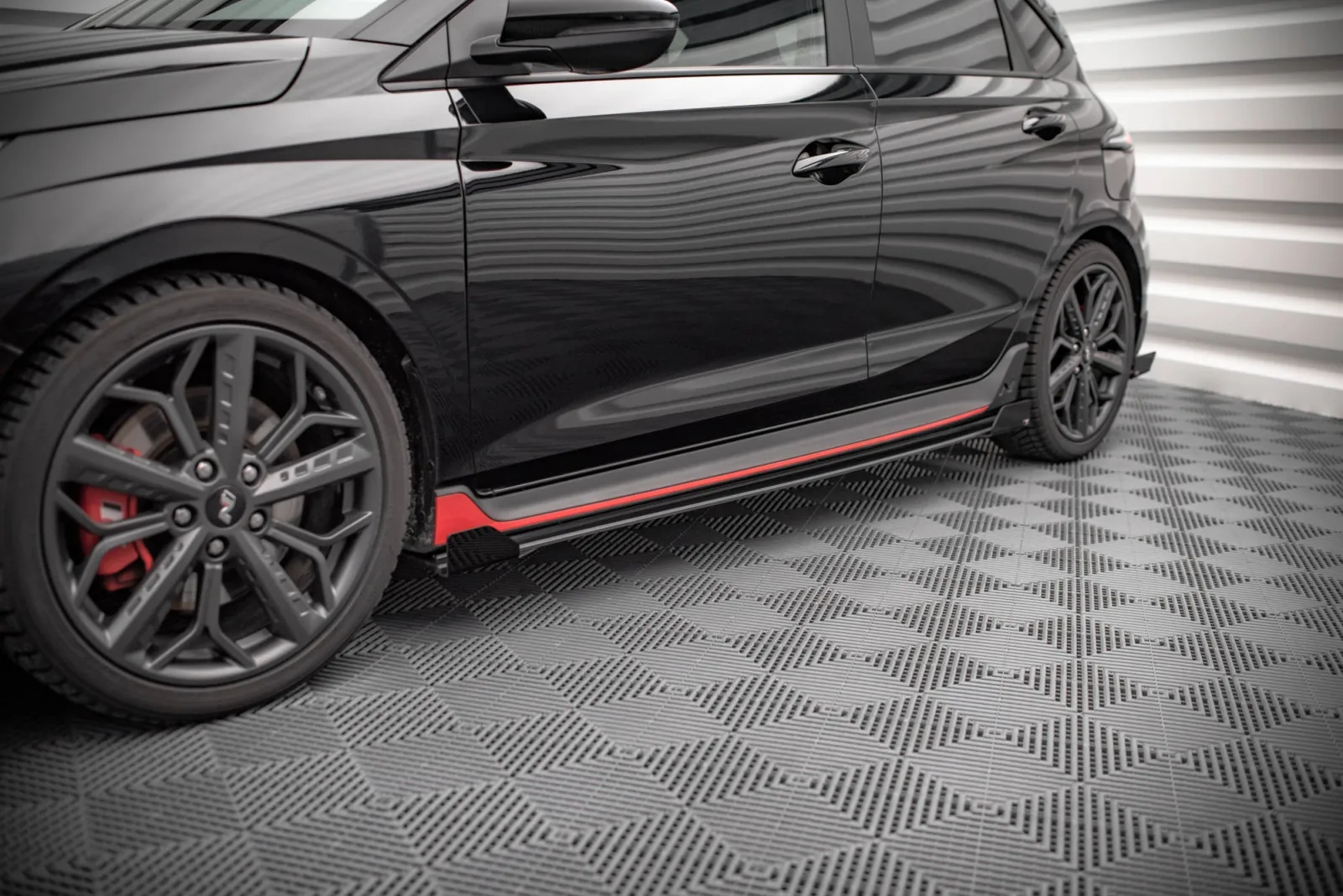 Side Skirts Diffusers Street Pro + Flaps compatible with Hyundai I20 N Mk3