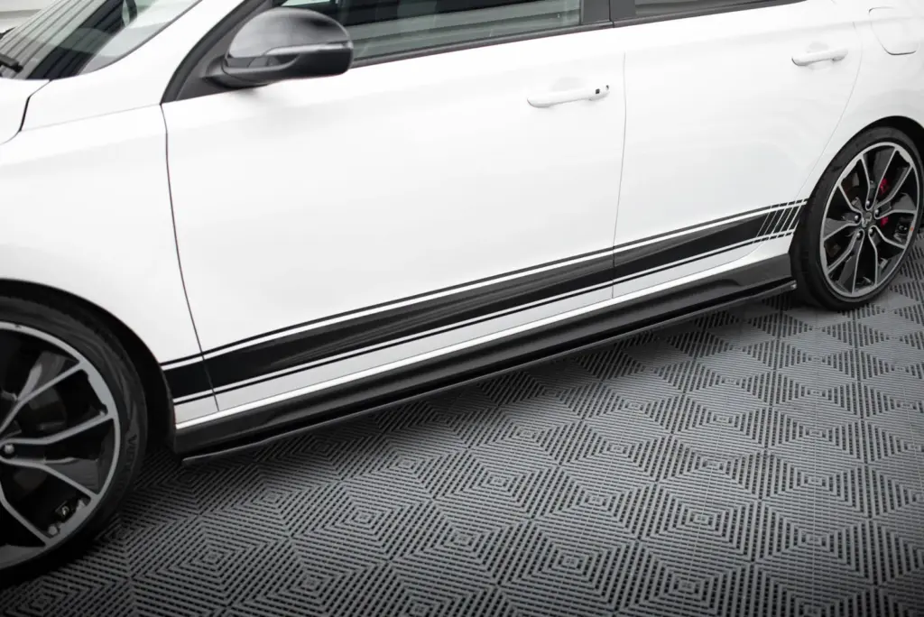 Side Skirts Diffusers V.4 compatible with Hyundai I30 N / N-Line Hatchback / Fastback Mk3 / Mk3 Facelift