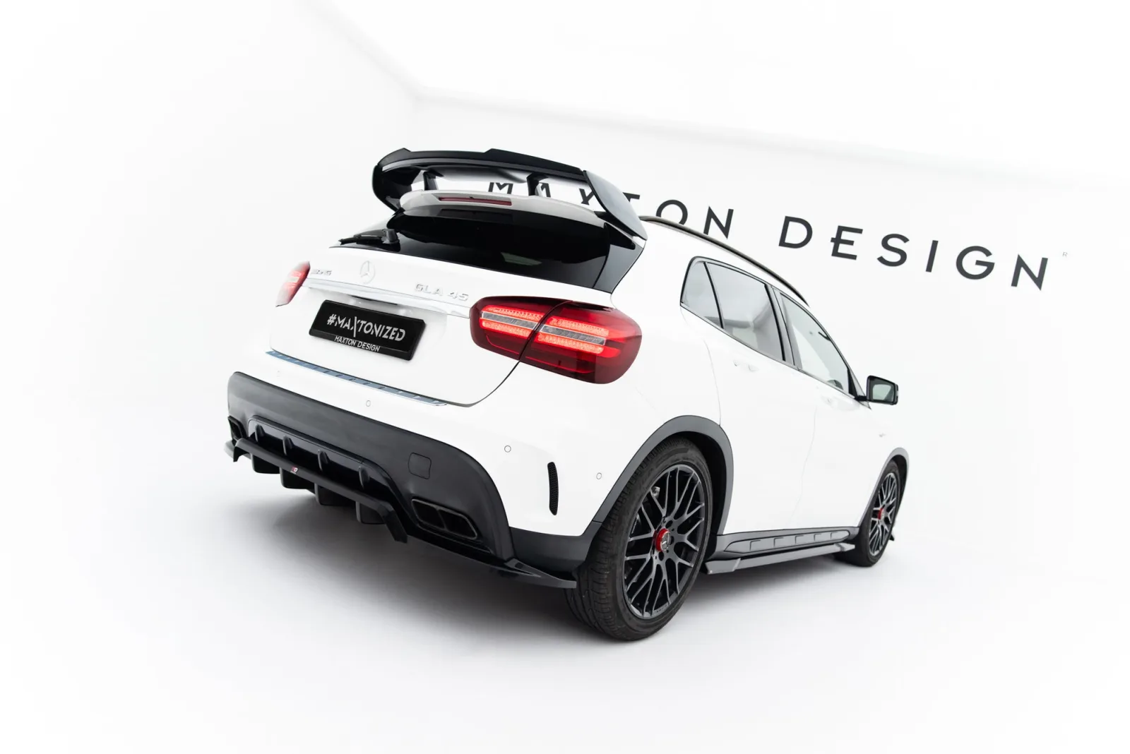 Rear Splitter (With Diffuser) compatible with Mercedes-Benz GLA 45 AMG X156 Facelift