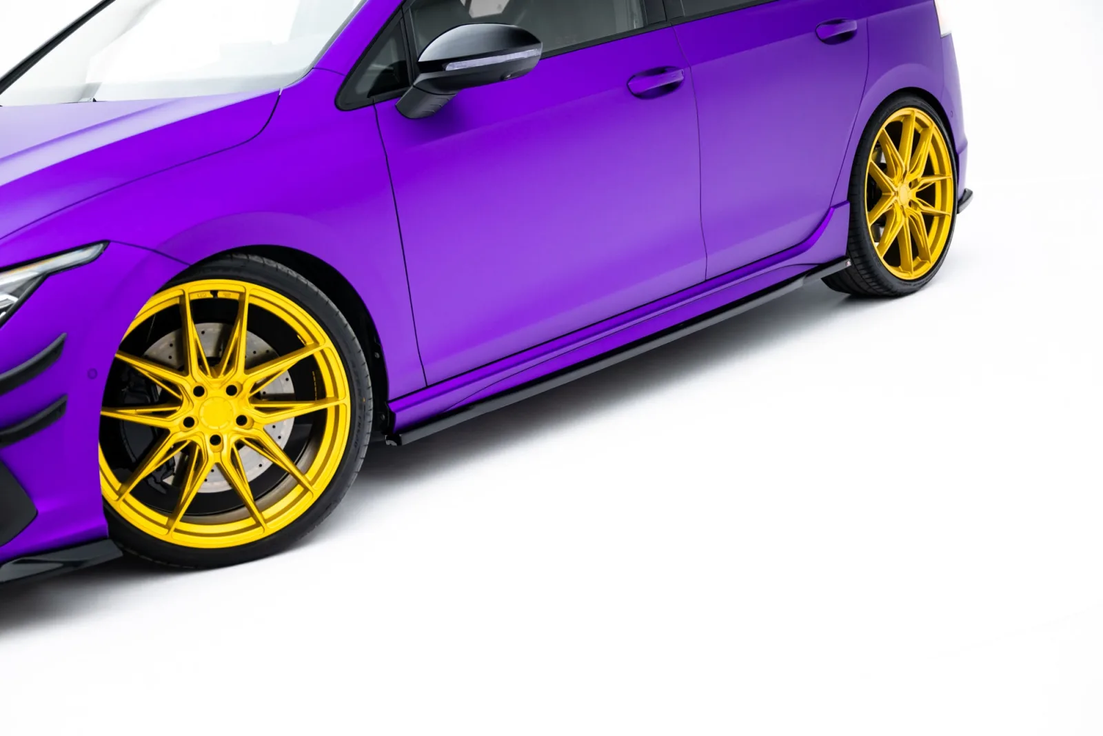 Side Skirts Diffusers V.1 compatible with Volkswagen Golf R Hatchback Mk8 Facelift