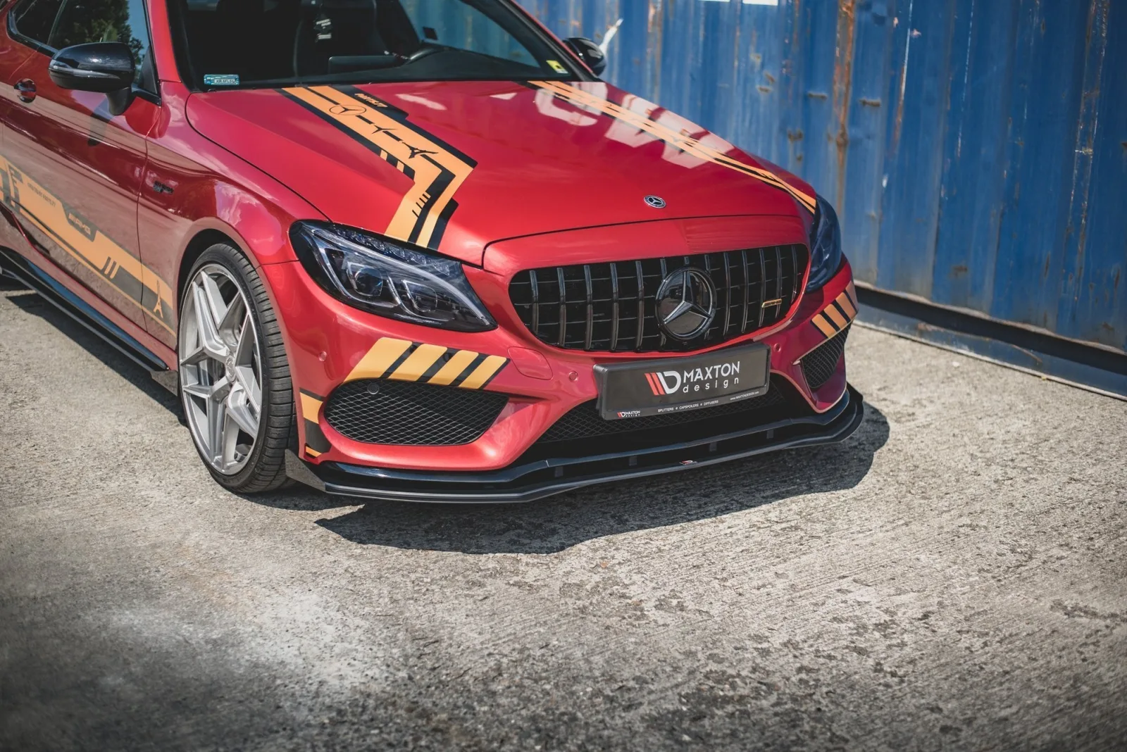 Front Splitter Street Pro + Flaps compatible with Mercedes-AMG C43 / AMG-Line Coupe C205