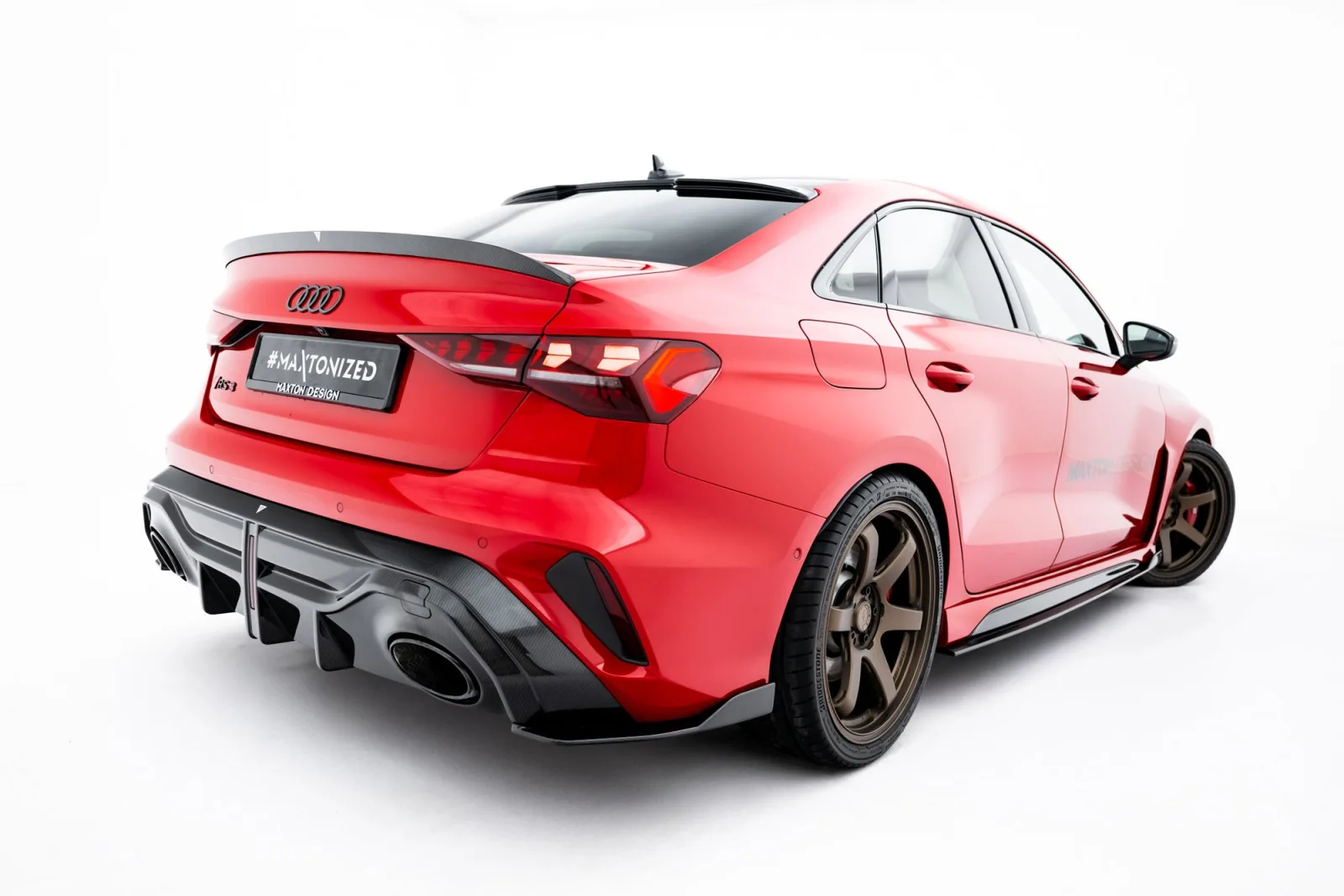 Prepreg Carbon Rear Diffuser compatible with Audi RS3 Sedan 8Y Facelift