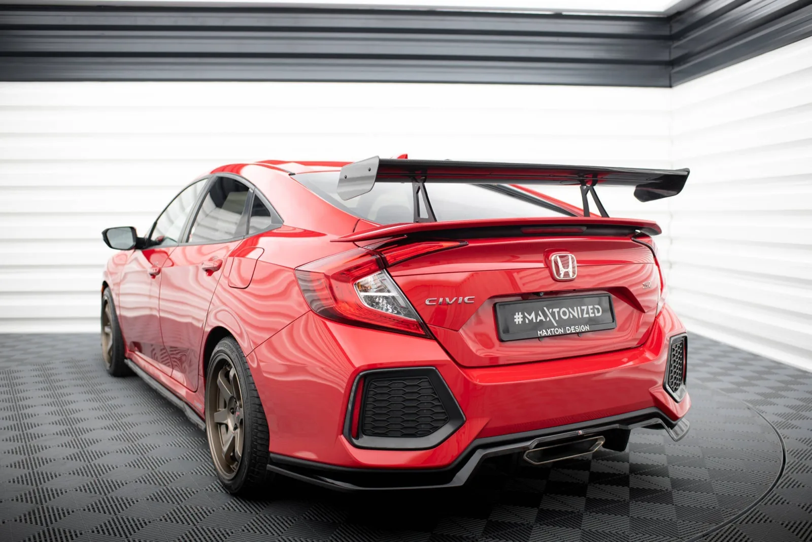 Carbon Spoiler With Top Mounts compatible with Honda Civic SI Mk10
