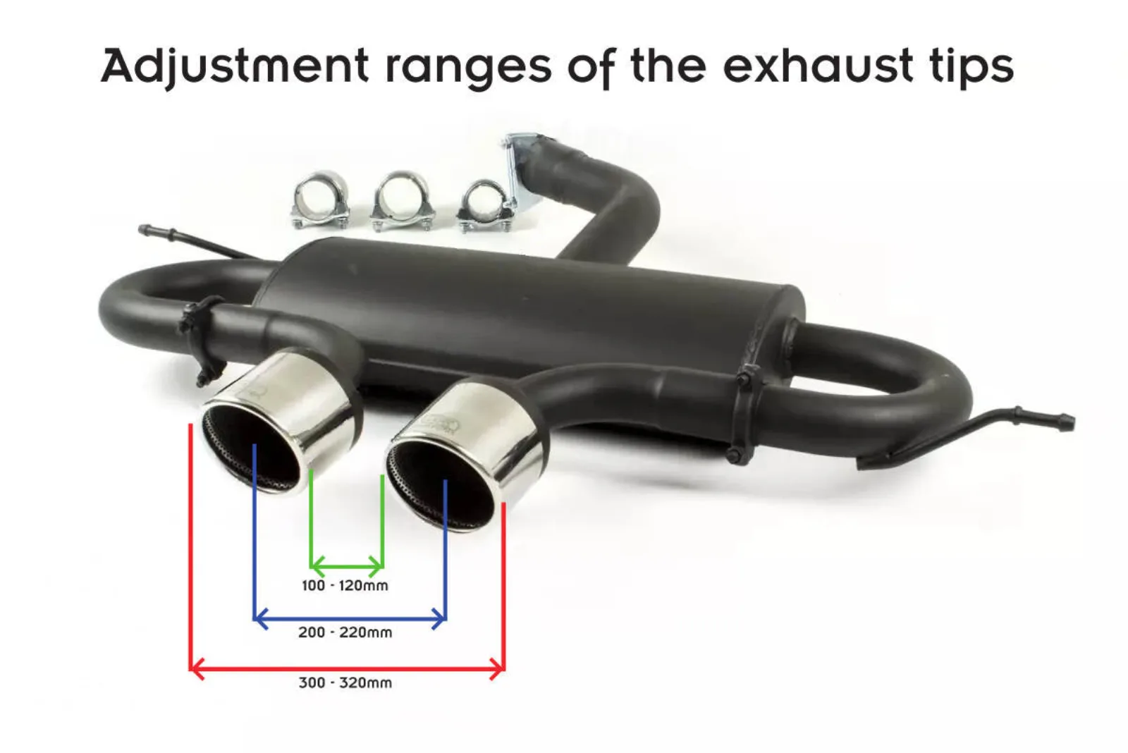 Sport Rear Silencer compatible with VW Golf VI, Golf V R32 oraz Scirocco 3