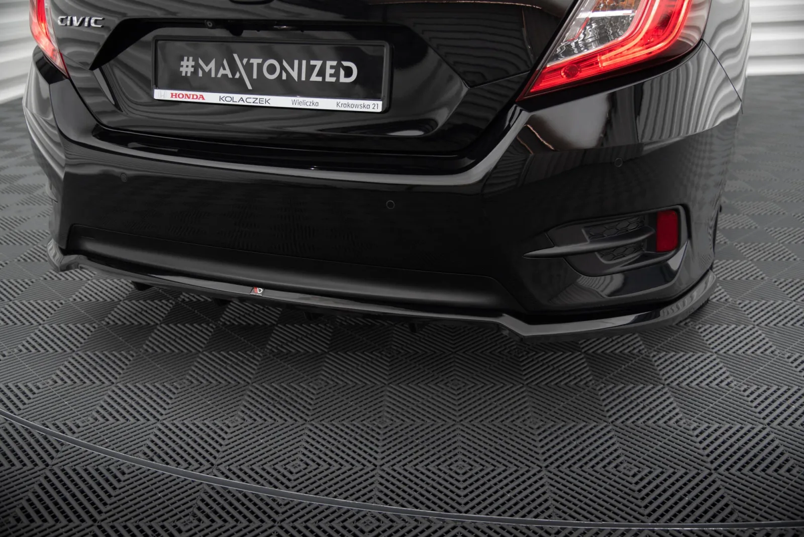 Rear Splitter (With Diffuser) compatible with Honda Civic Mk10