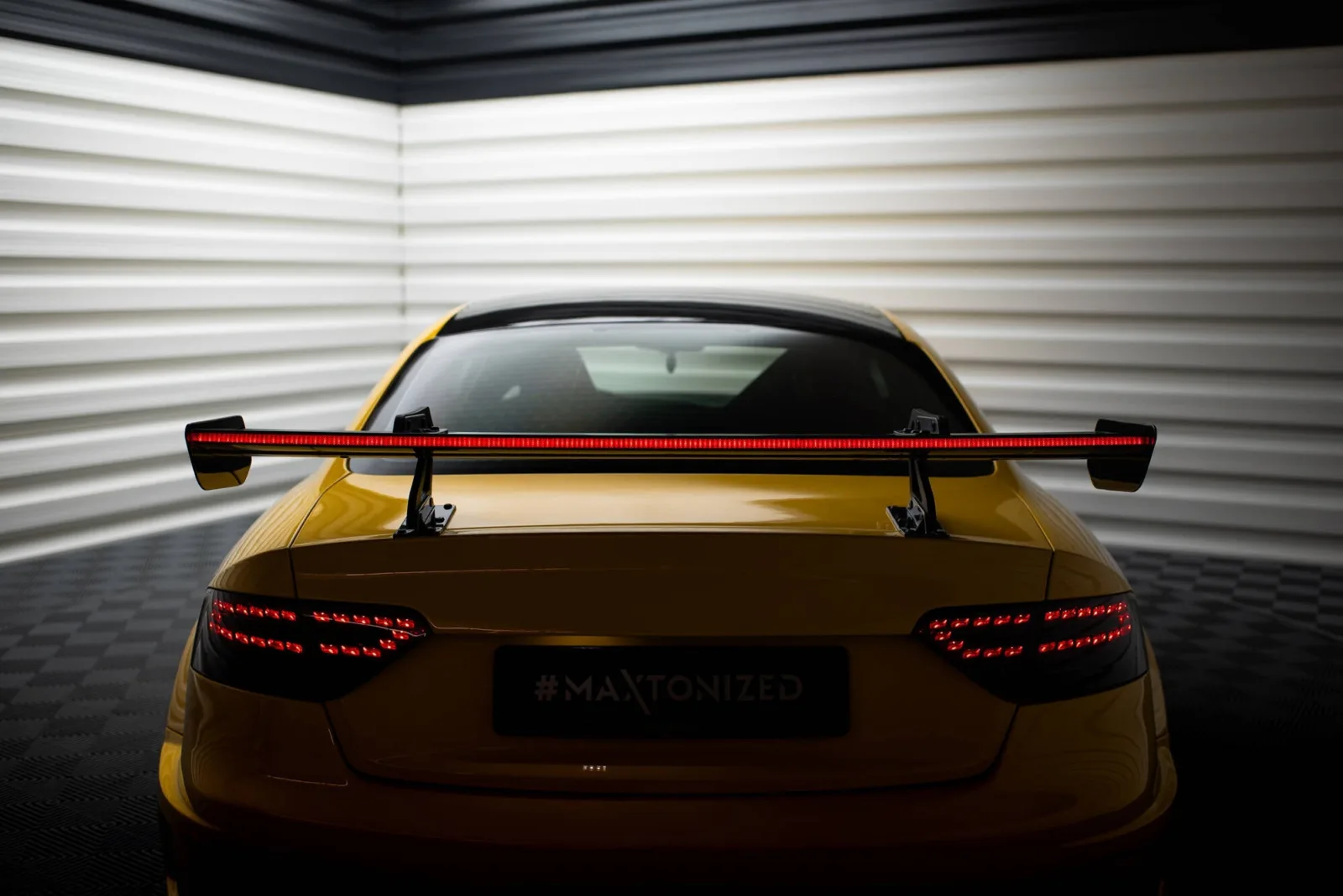 Carbon Spoiler With Top Mounts + LED compatible with Audi A5 Coupe 8T