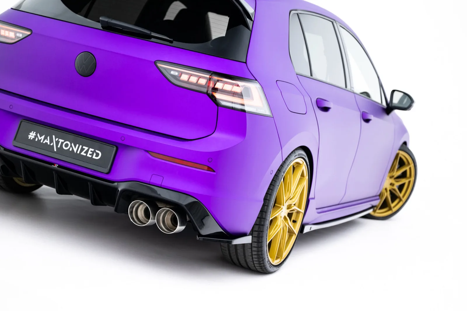 Rear Side Splitters V.6 compatible with Volkswagen Golf R Hatchback Mk8 Facelift