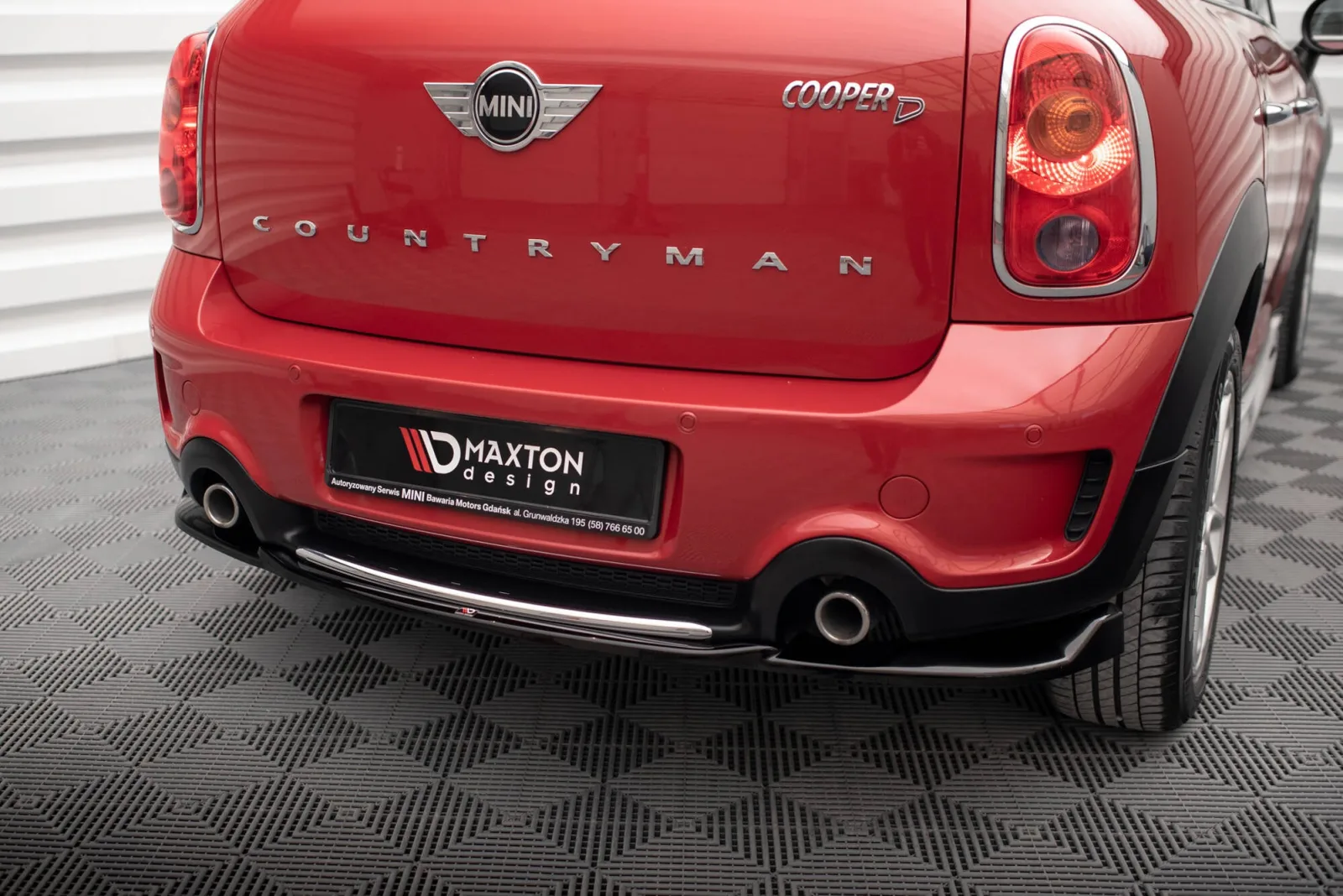Rear Splitter compatible with Mini Cooper Countryman R60 Facelift