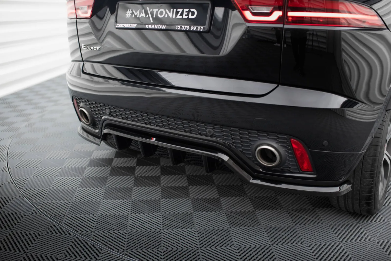 Rear Splitter (With Diffuser) compatible with Jaguar E-Pace R-Dynamic Mk1