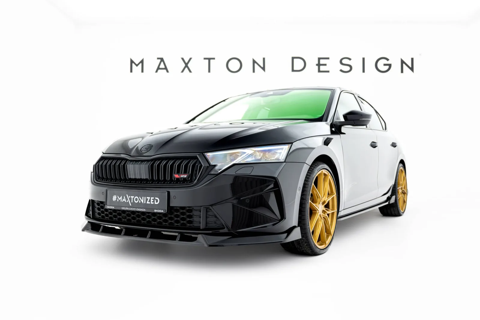 Front Splitter V.2 compatible with Skoda Octavia RS Liftback / Combi Mk4 Facelift