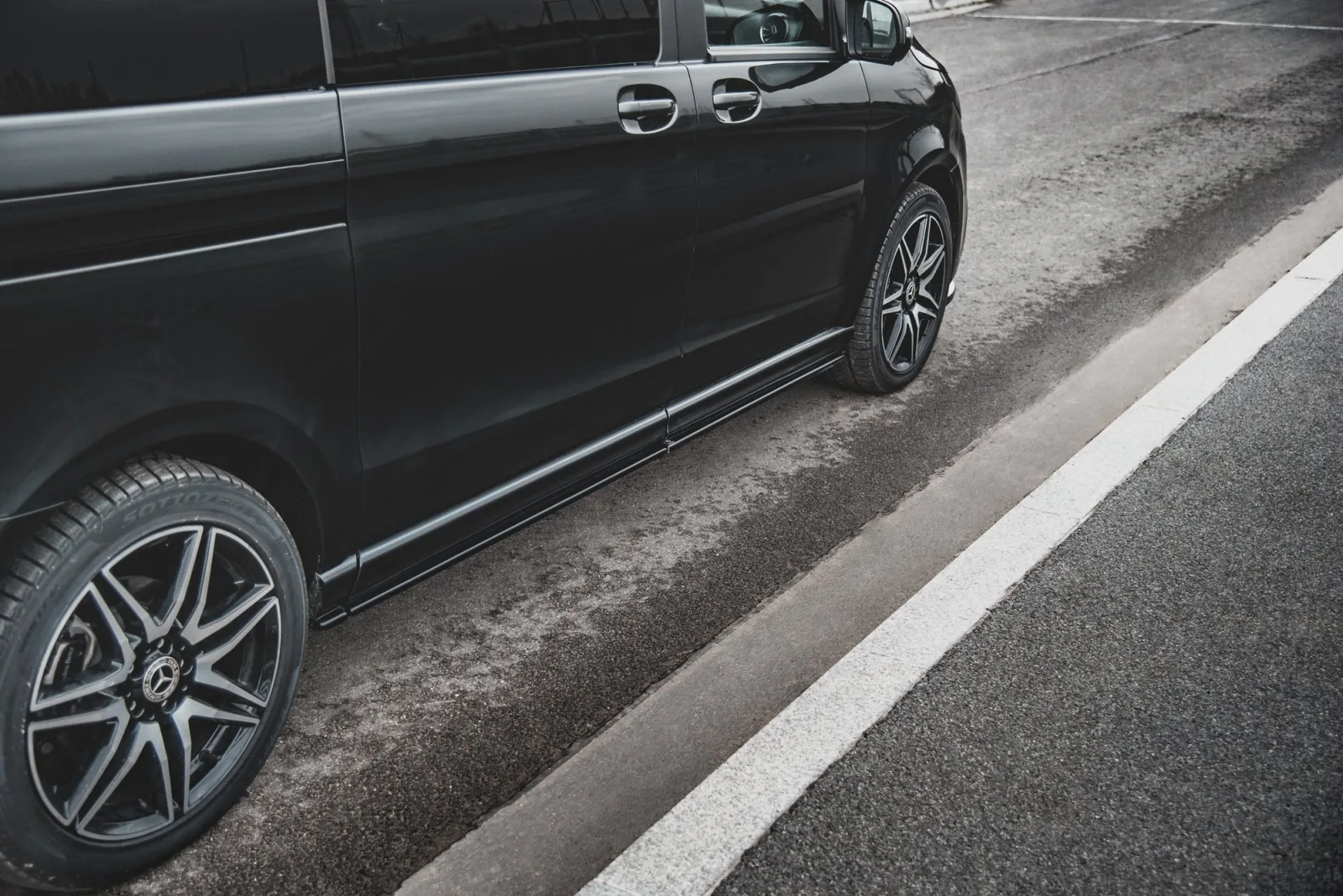 Side Skirts Diffusers V.1 compatible with Mercedes-Benz V-Class Long AMG-Line W447