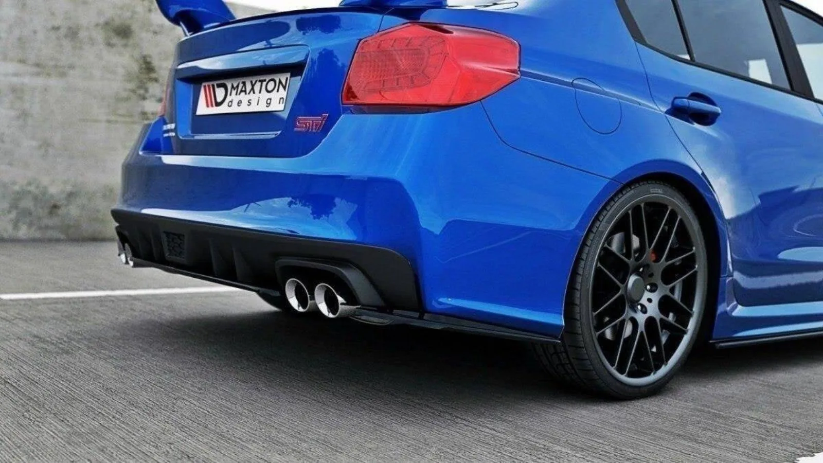 Rear Splitter Central V.1 compatible with Subaru Impreza WRX STI Mk4 / Mk4 Facelift