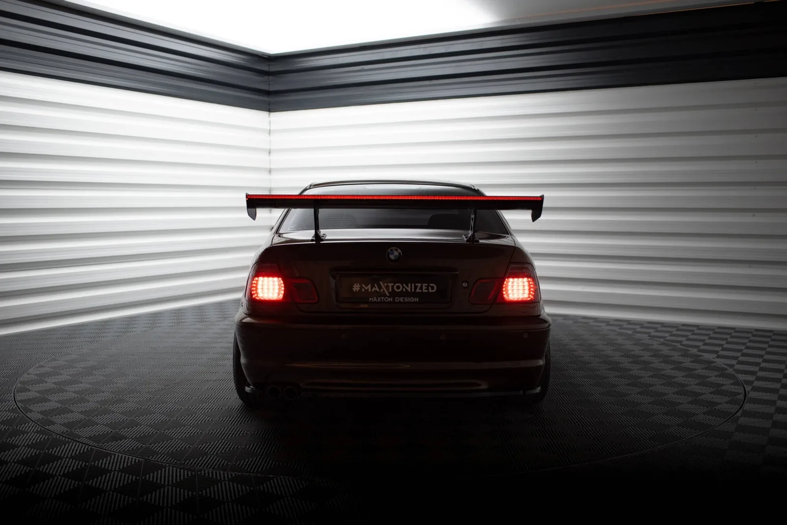 Carbon Spoiler With Internal Brackets + LED compatible with BMW 3 Coupe E46