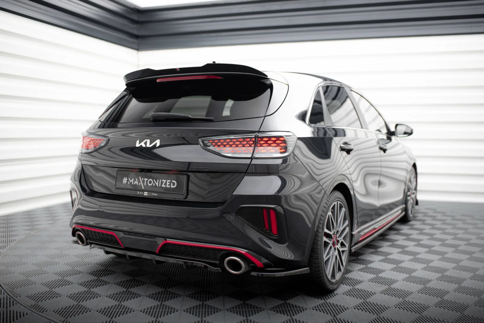 Rear Splitter (With Diffuser) compatible with Kia Ceed GT Mk3 Facelift
