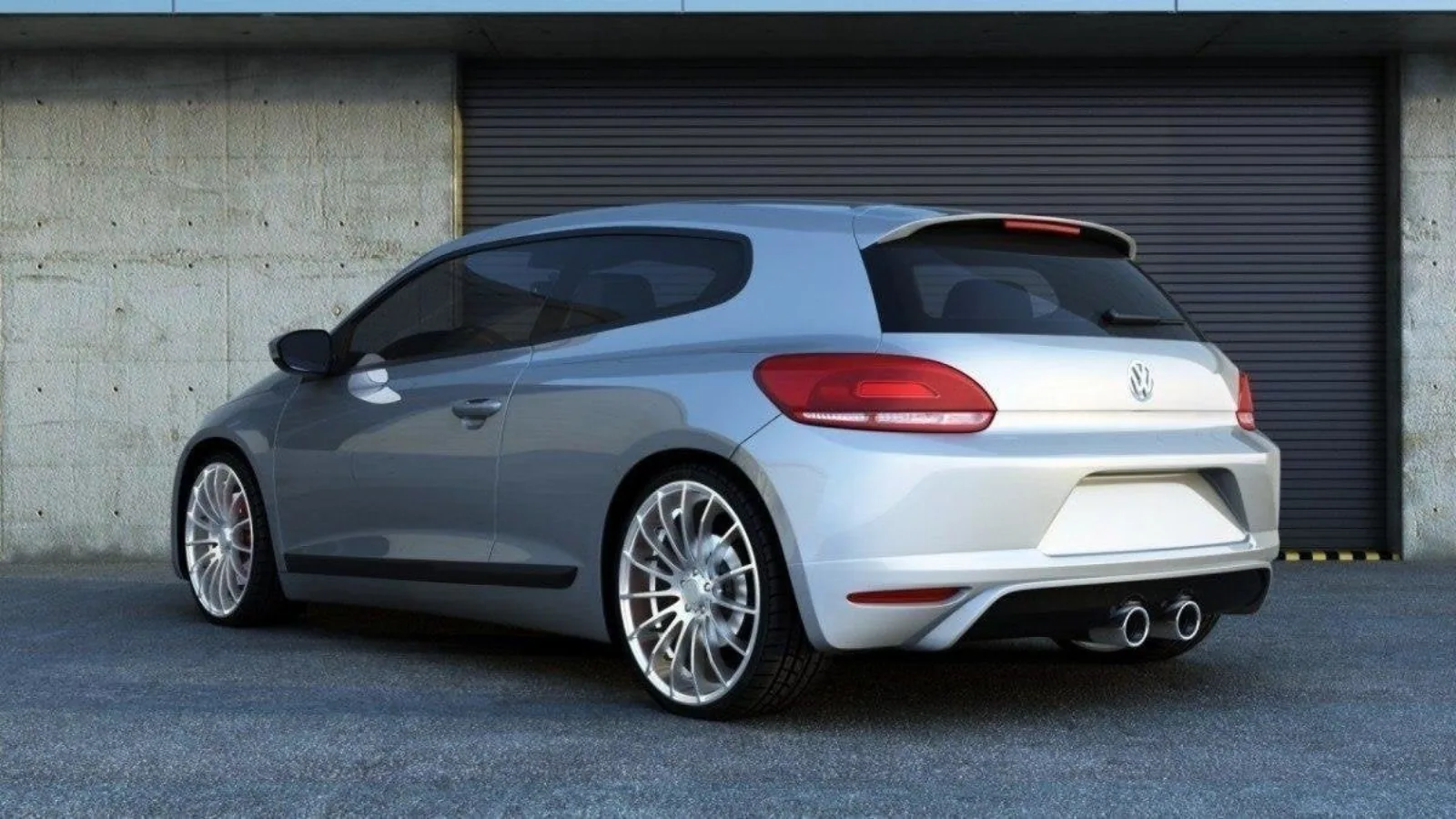 Rear Bumper Extension compatible with VW Scirocco 3 Standard (scirocco R Look)