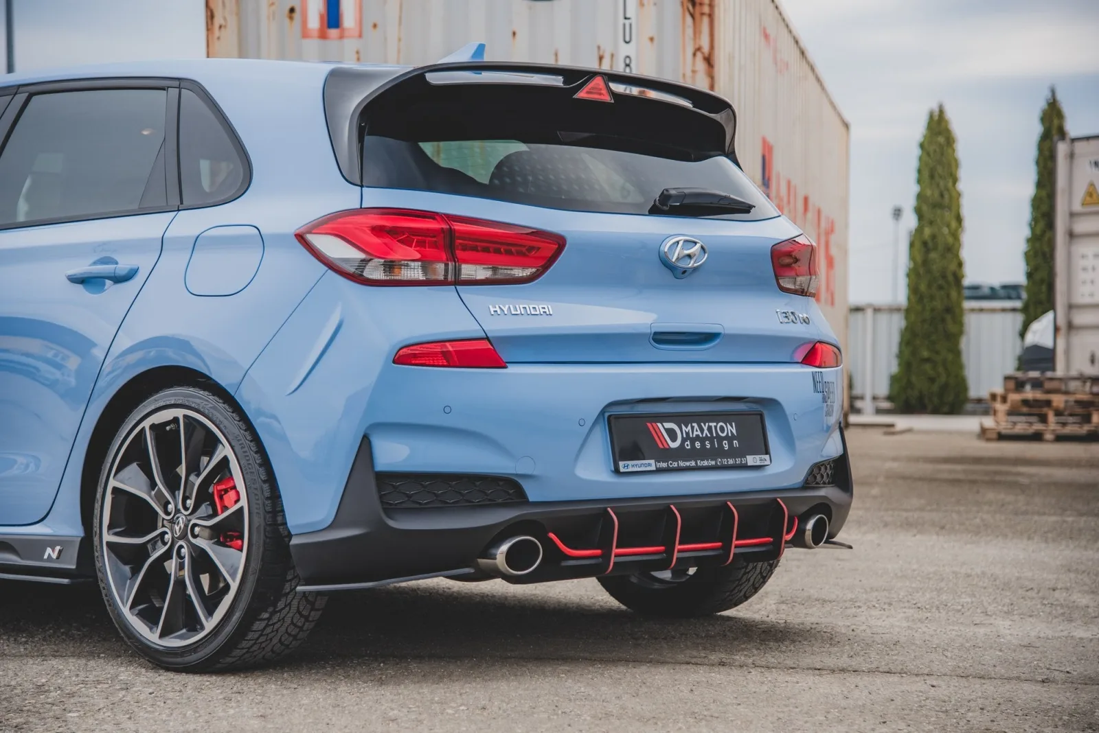 Rear Diffuser Street Pro V.1 compatible with Hyundai I30 N Mk3 Hatchback