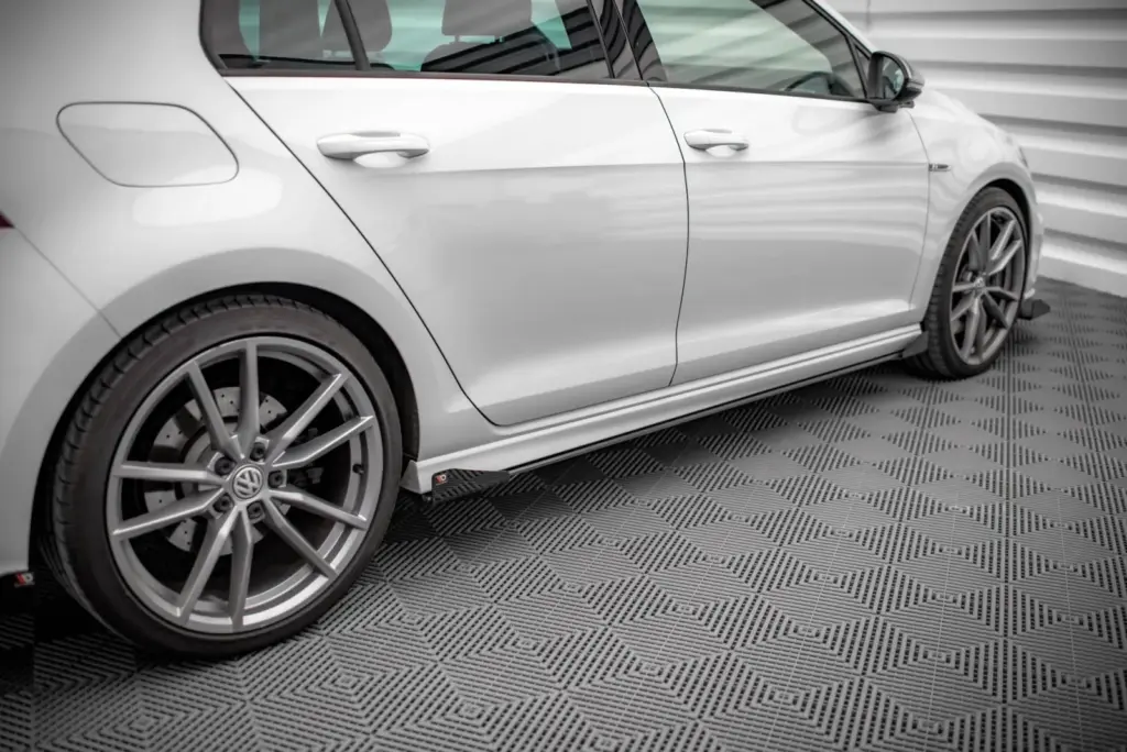 Side Skirts Diffusers Street Pro + Flaps compatible with Volkswagen Golf R Mk7
