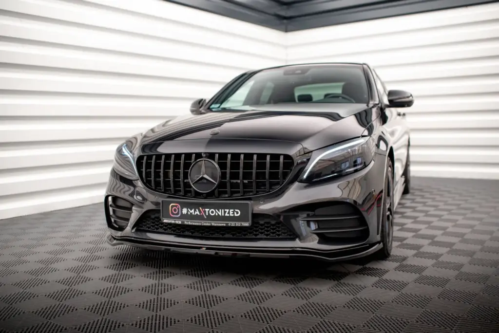 Front Splitter V.1 compatible with Mercedes-Benz C AMG Line Sedan / Coupe / Estate W205 / C205 / S205 Facelift