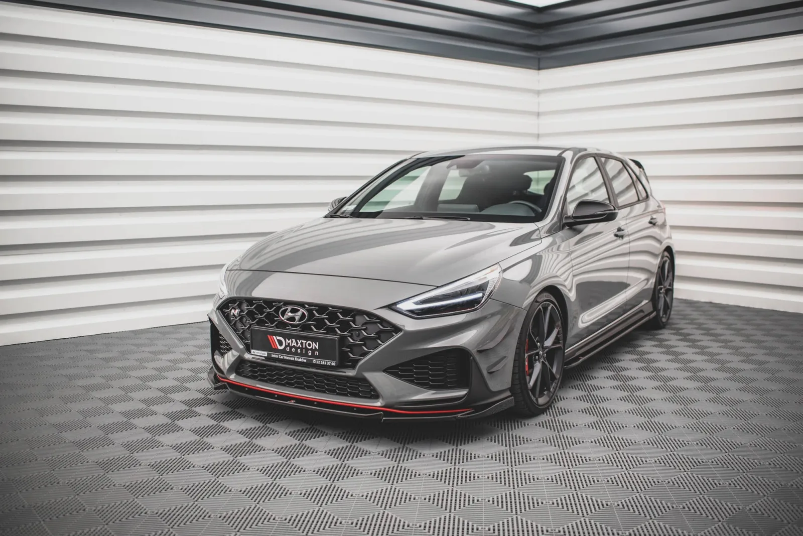 Front Splitter V.2 compatible with Hyundai I30 N / I30 N-Line Hatchback/Fastback Mk3 Facelift