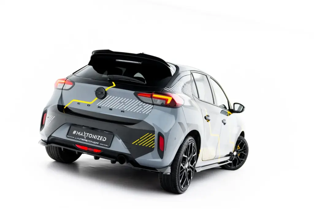 Rear Splitter (With Diffuser) compatible with Opel Corsa F Facelift (Mk6 Facelift)