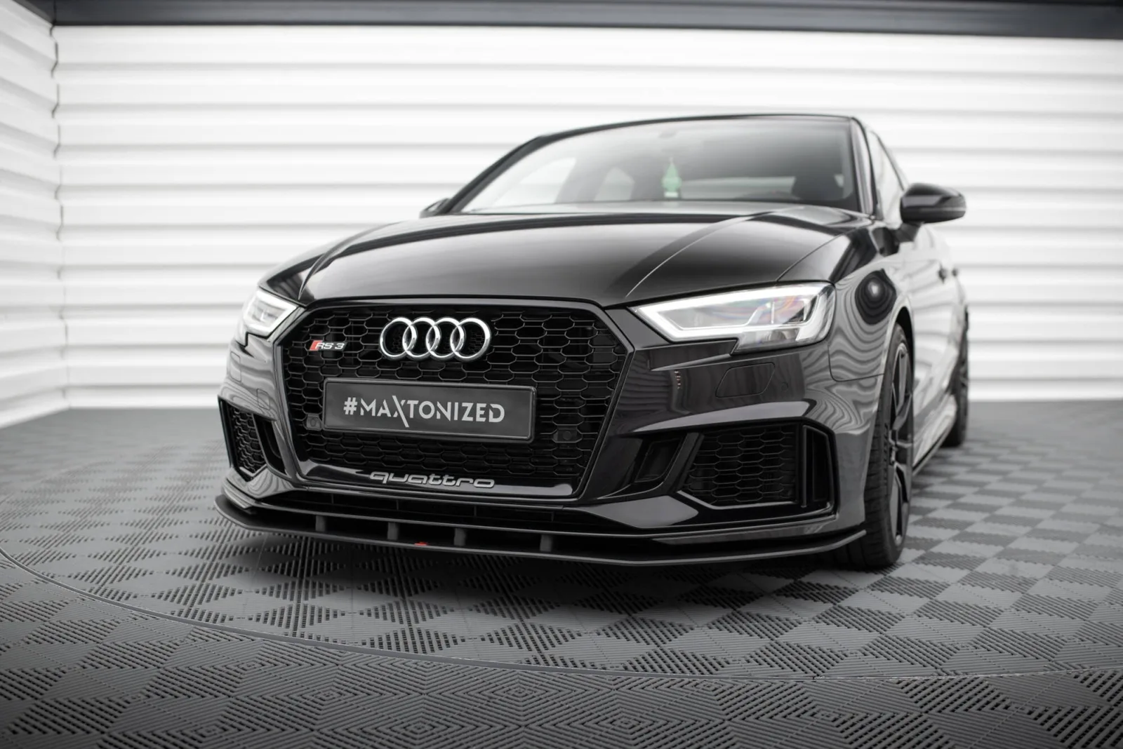 Front Splitter Street Pro compatible with Audi RS3 Sedan 8V Facelift