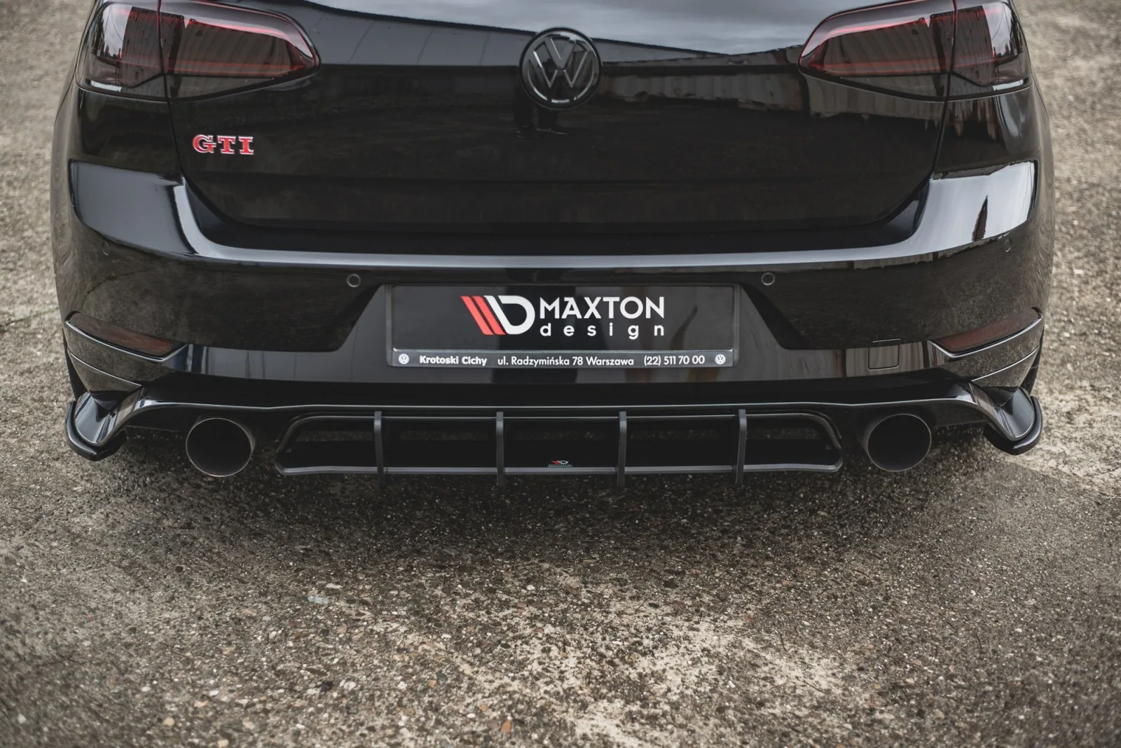 Rear Diffuser Street Pro compatible with VW Golf 7 GTI TCR