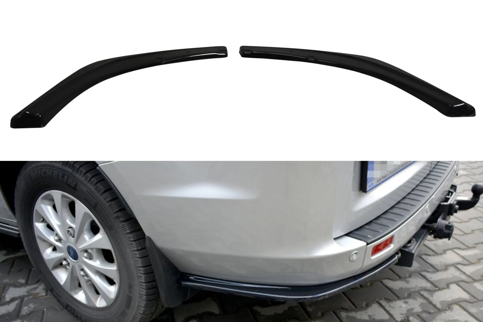 Rear Side Splitters compatible with Ford Transit Custom Mk1 FL