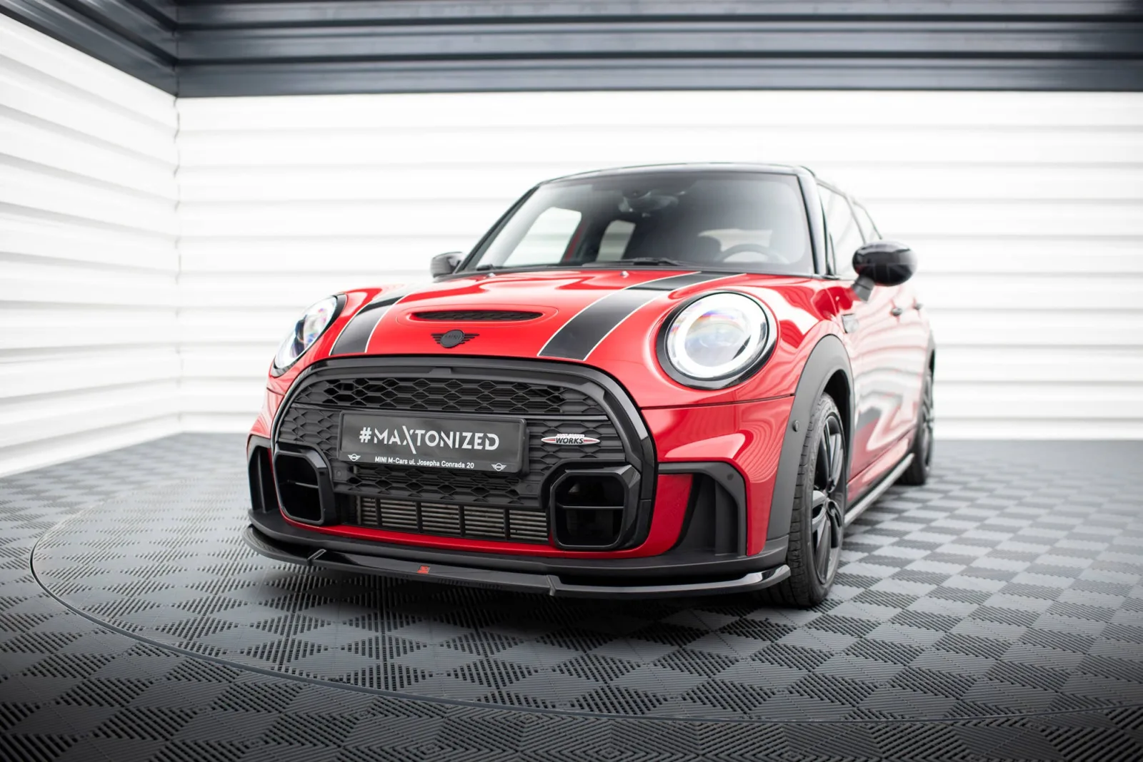 Front Splitter V.2 compatible with Mini Cooper S John Cooper Works F56 Facelift