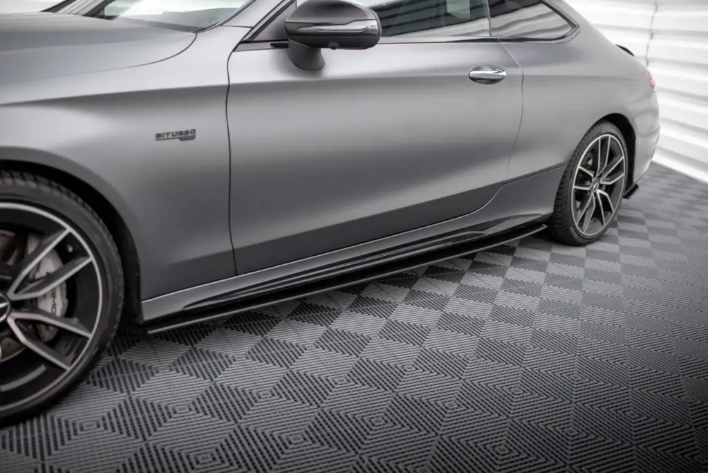 Side Skirts Diffusers Street Pro compatible with Mercedes-AMG C43 Coupe / Cabrio C205 Facelift / A205 Facelift