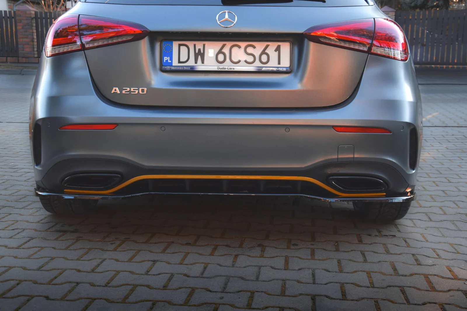 Rear Splitter (With Diffuser) compatible with Mercedes-Benz A Hatchback AMG Line W177