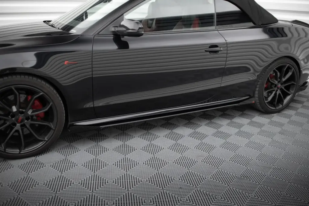 Side Skirts Diffusers Street Pro + Flaps compatible with Audi A5 / A5 S-Line / S5 Coupe / Cabrio 8T / 8T Facelift
