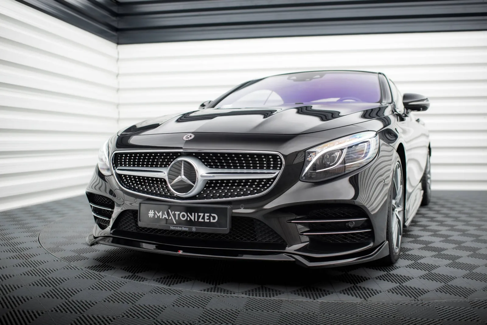 Front Splitter V.1 compatible with Mercedes-Benz S Coupe AMG-Line C217 Facelift