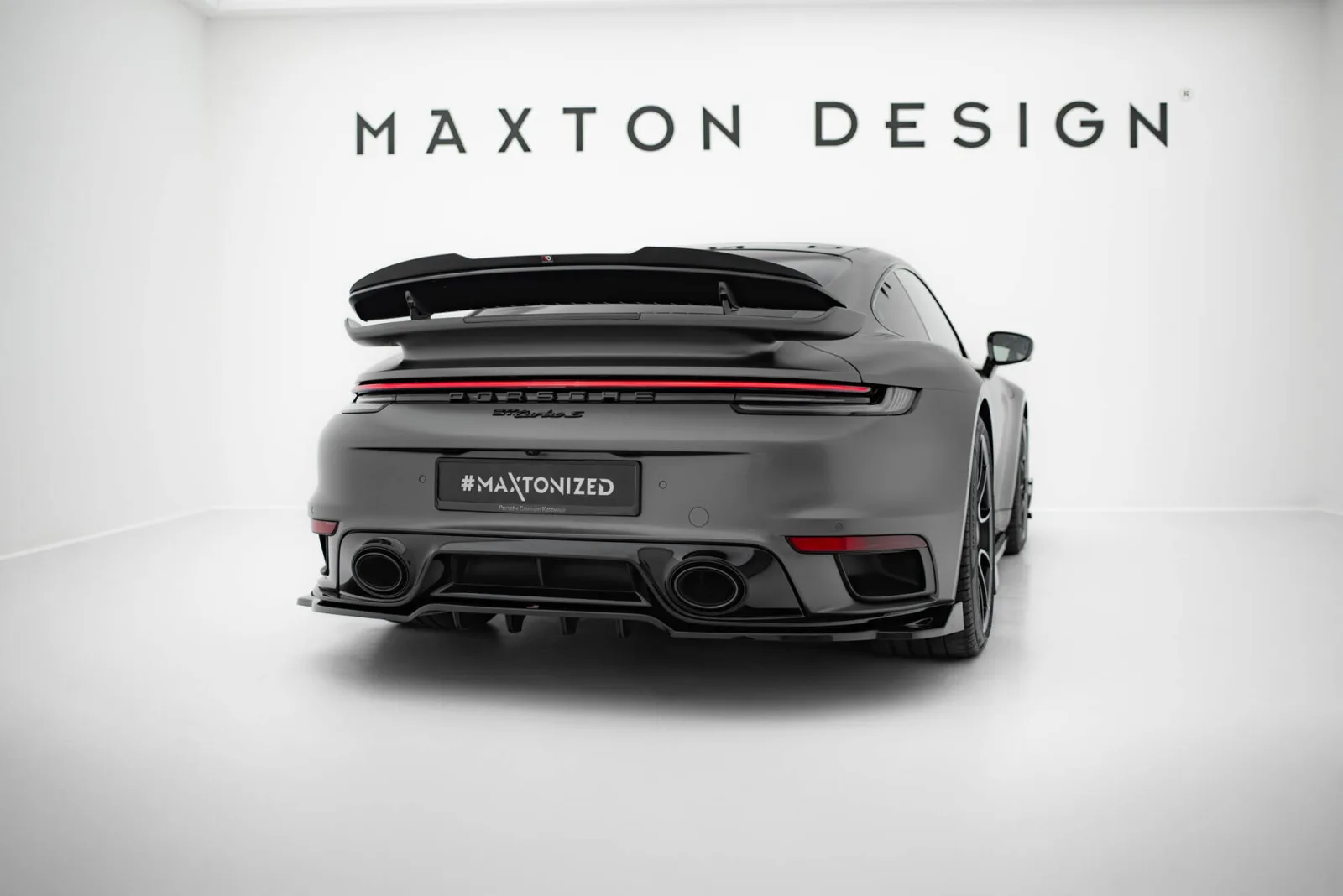 Rear Splitter (With Diffuser) compatible with Porsche 911 Turbo S Sport Package 992