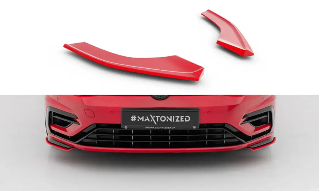 Splitters Front Side compatible with Volkswagen Golf R / R-Line Mk7 Facelift