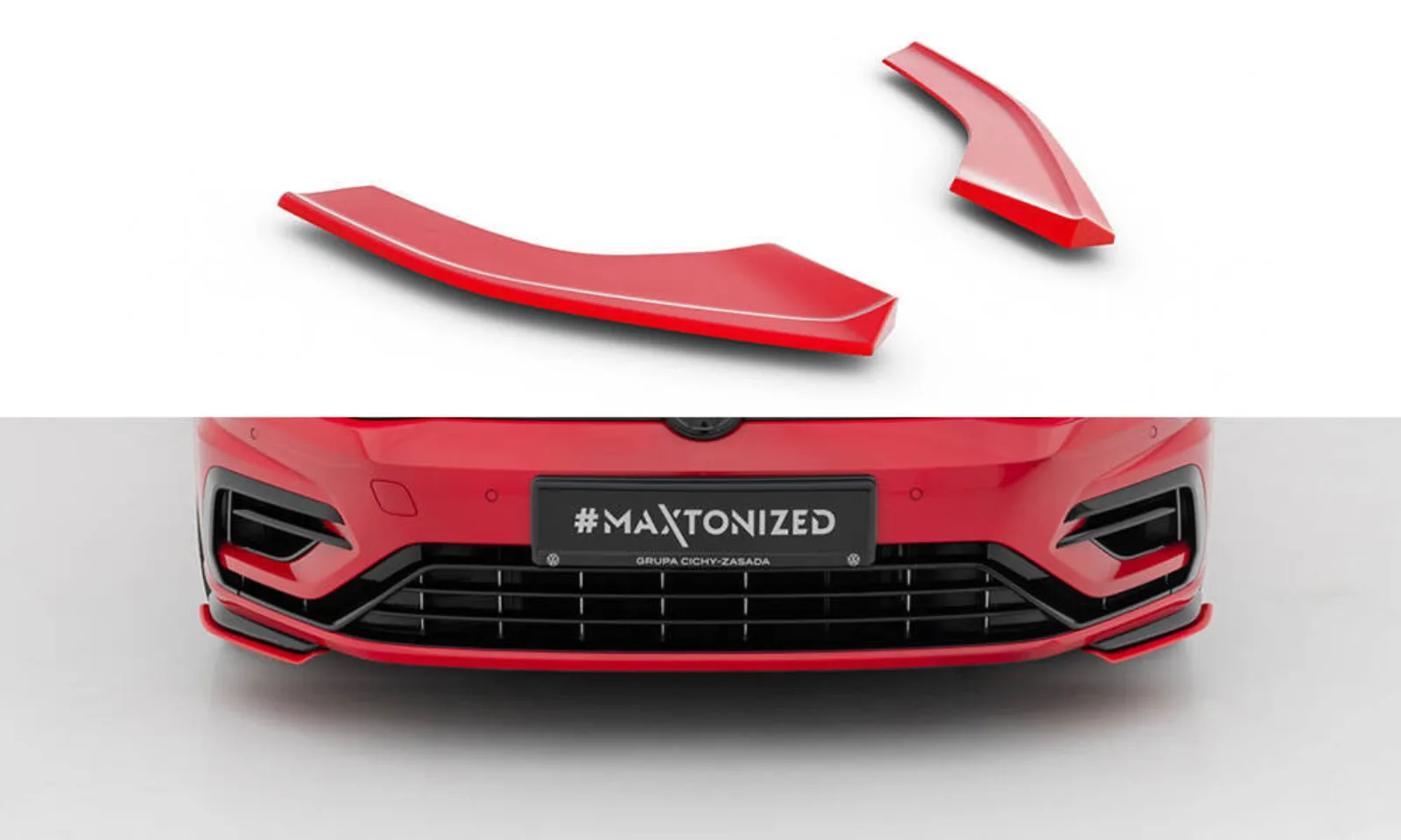 Splitters Front Side compatible with Volkswagen Golf R / R-Line Mk7 Facelift
