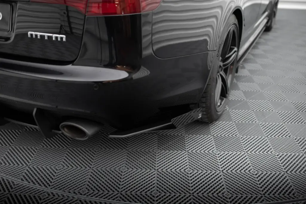 Rear Side Splitters Street Pro + Flaps compatible with Audi RS6 Avant C6