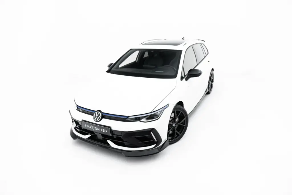 Front Splitter V.4 compatible with Volkswagen Golf R Variant Mk8 Facelift