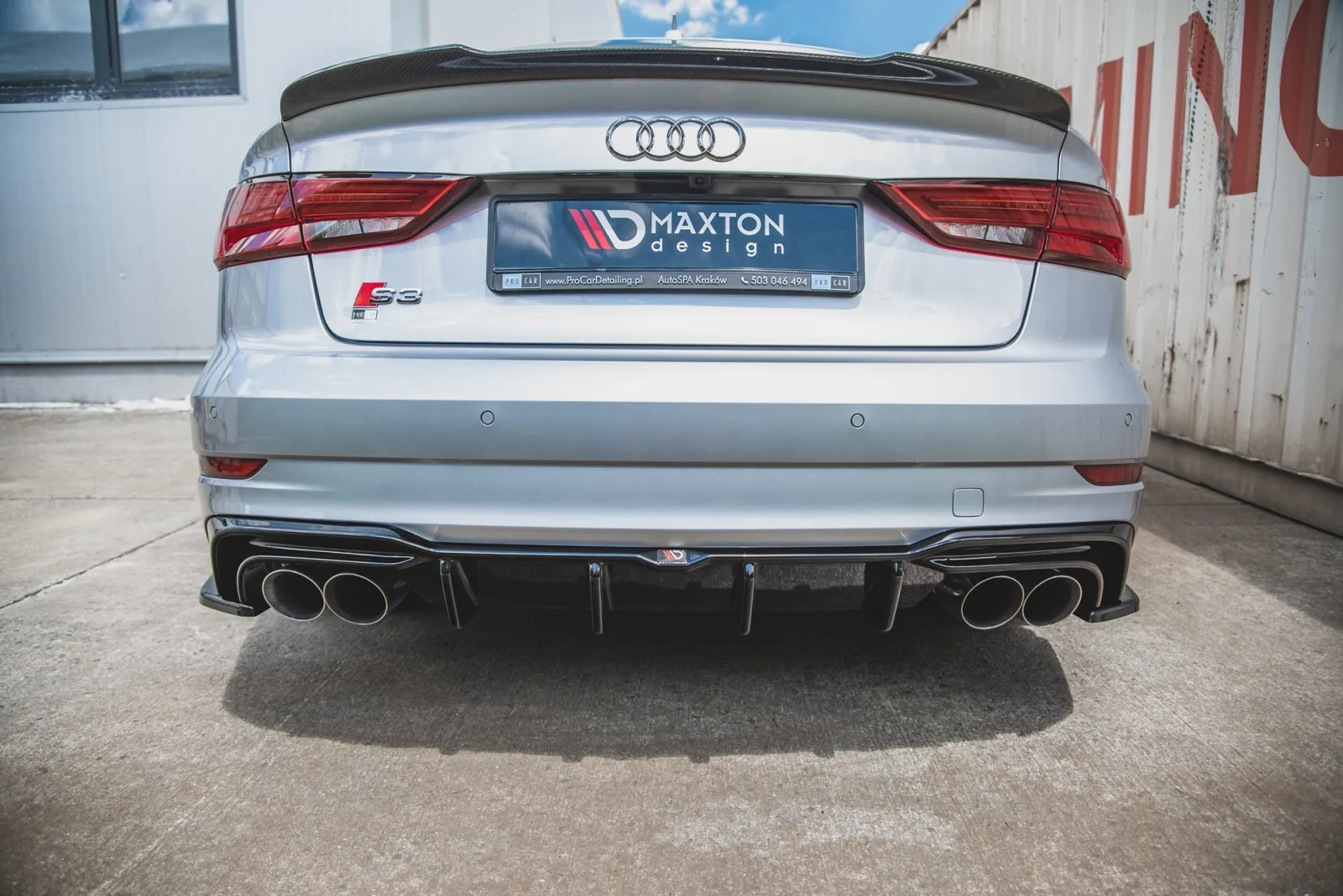 Rear Valance compatible with Audi S3 Sedan 8V Facelift