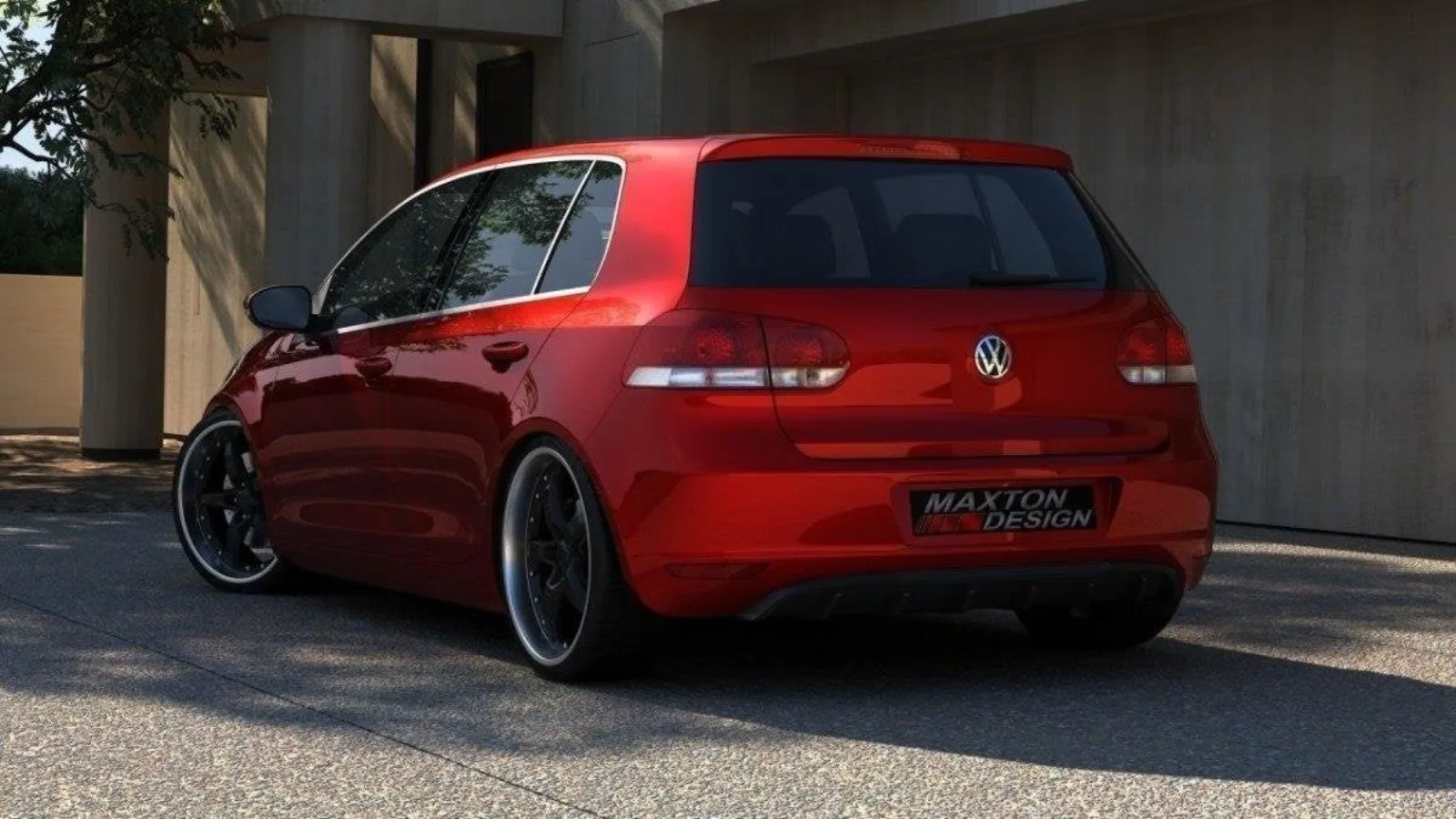 Rear Diffuser compatible with VW Golf 6 without cutout for exhaust