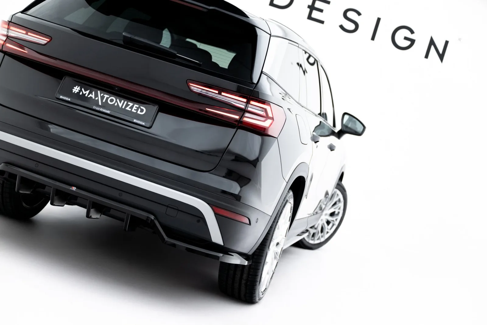 Rear Splitter (With Diffuser) compatible with Skoda Kodiaq Mk2