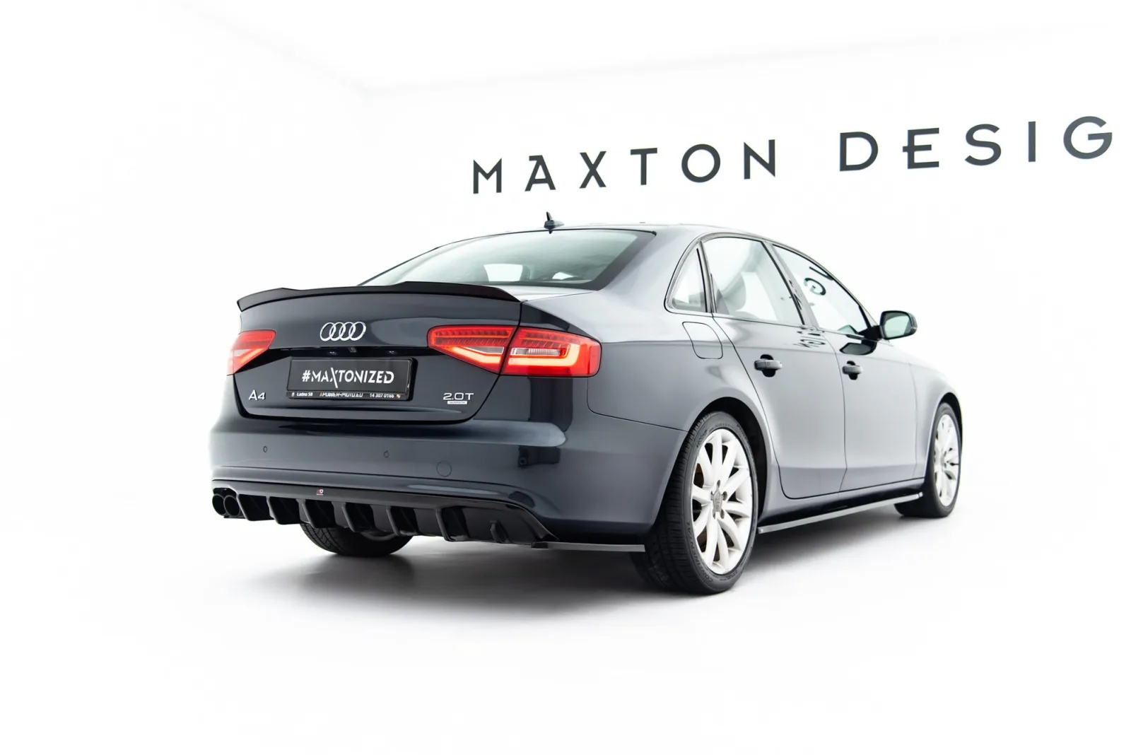 Rear Valance compatible with Audi A4 B8 Facelift (Version with double exhaust on one side)