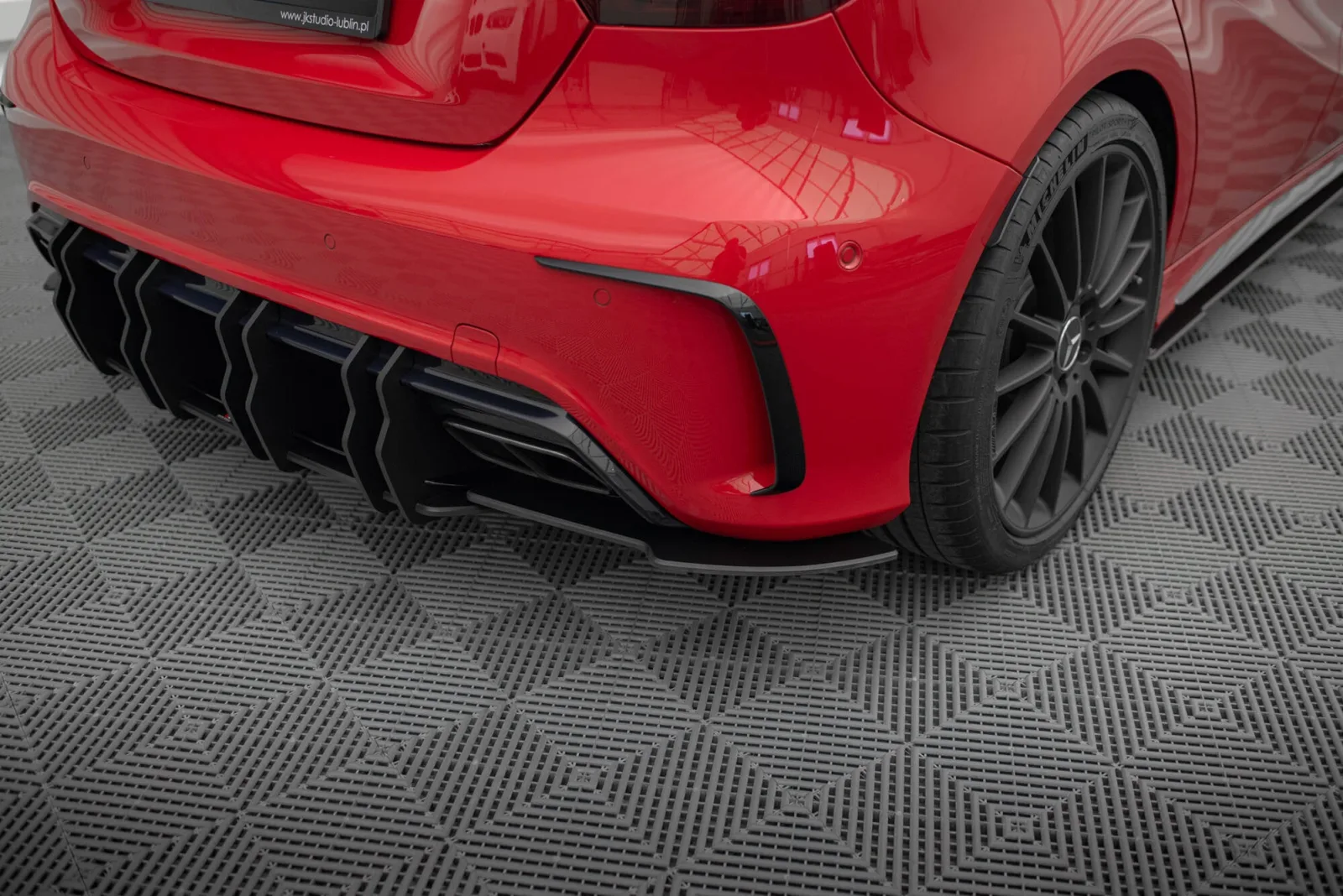 Rear Side Splitters Street Pro compatible with Mercedes-Benz A 45 AMG W176 Facelift