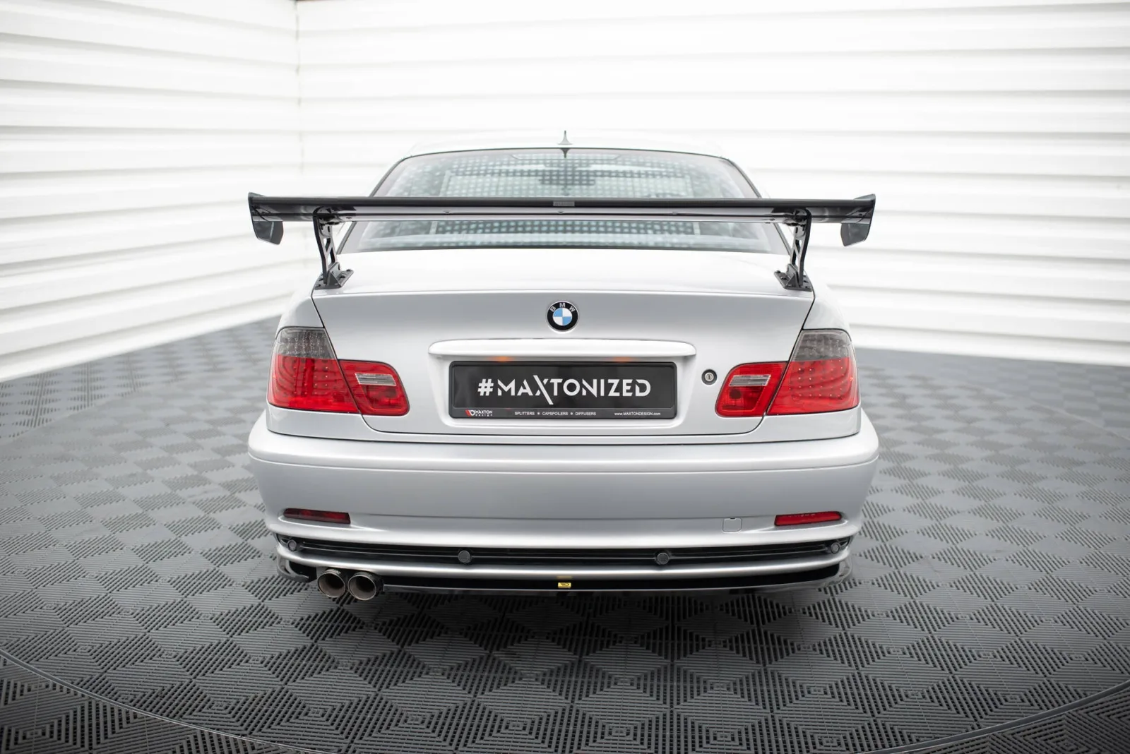 Carbon Spoiler With External Brackets compatible with BMW 3 Coupe E46