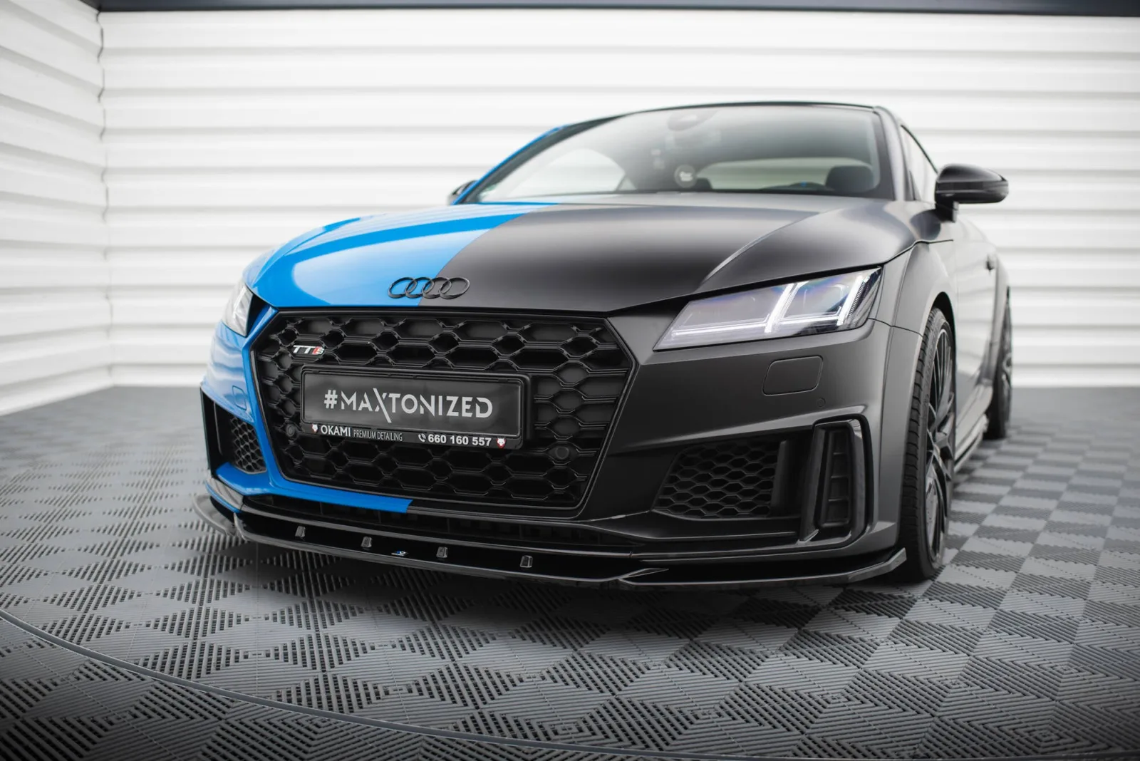 Front Splitter V.2 compatible with Audi TT S / TT S-Line 8S Facelift