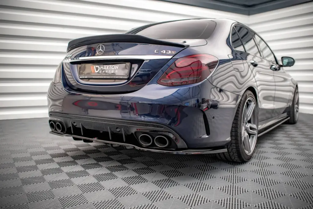 Rear Splitter (With Diffuser) compatible with Mercedes-AMG C 43 Sedan W205 Facelift