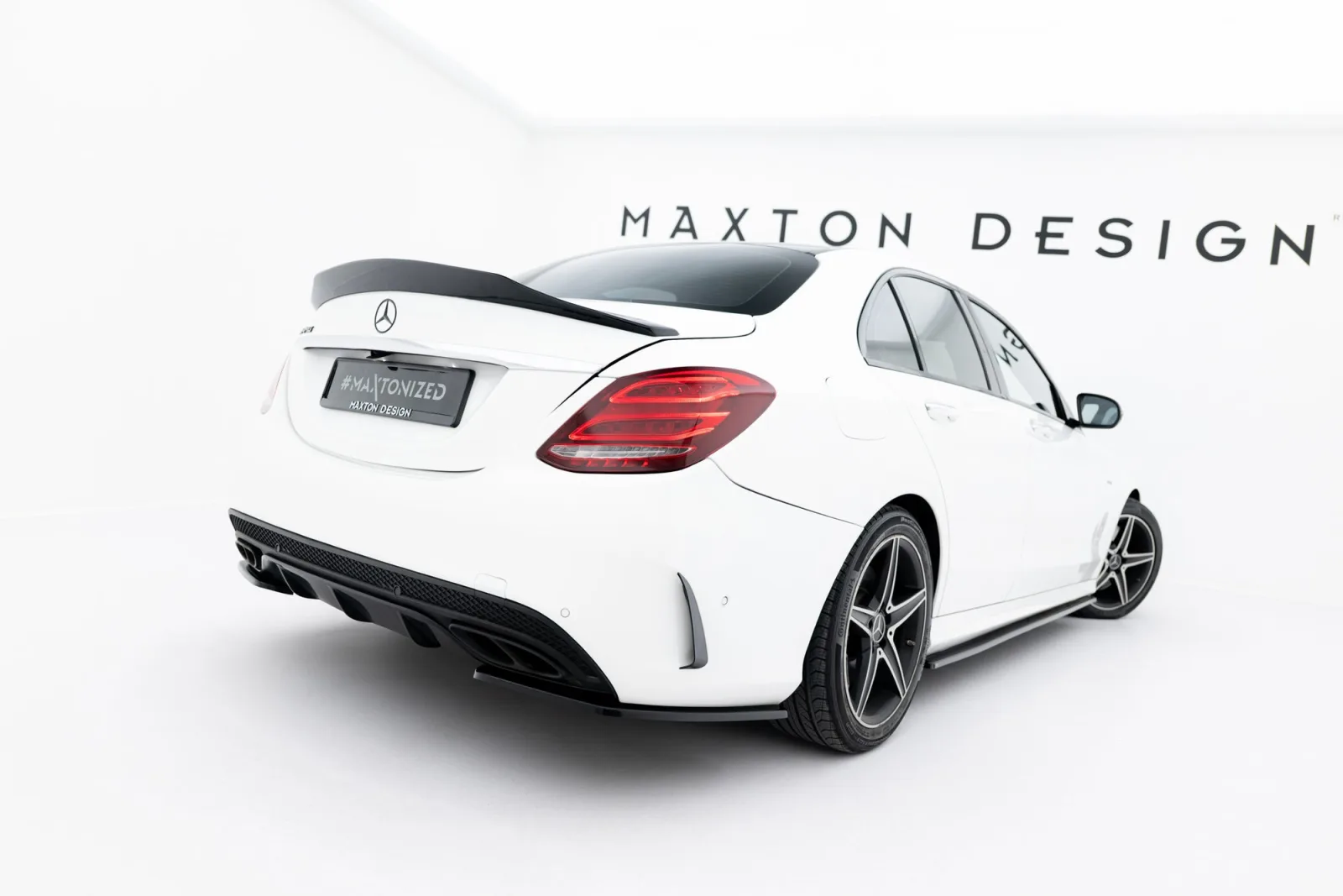 Rear Side Splitters compatible with Mercedes-Benz C AMG-Line / C43 AMG Sedan W205